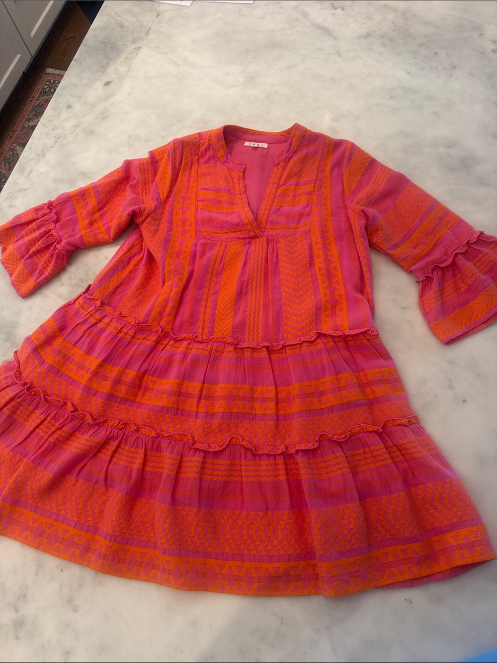 THML Pink and Orange Mini Dress
